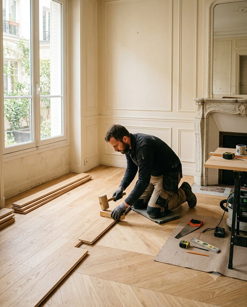 artisan-pose-parquet-renovation-salon-parisien