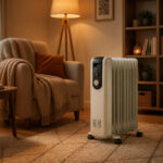 Radiateur a bain dhuile dans un salon cosy