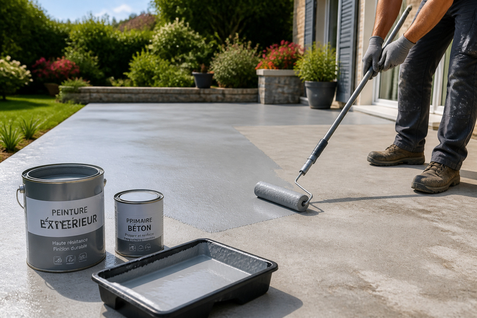 Peindre votre béton extérieur : le guide complet