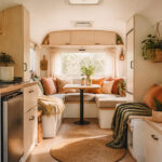Interieur de caravane cosy et optimise